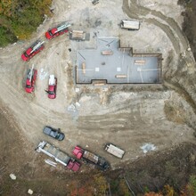 Custom built home under construction in Dorset, Vermont